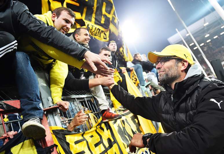 Jurgen Klopp é um dos maiores ídolos da torcida do Borussia Dortmund