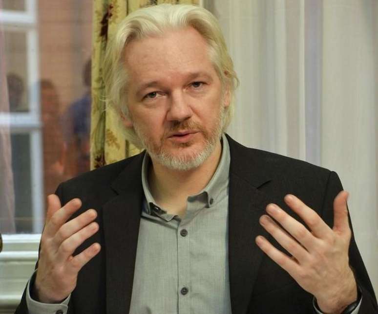 <p>Fundador do WikiLeaks Julian Assange durante entrevista em Londres, em agosto de 2014</p>