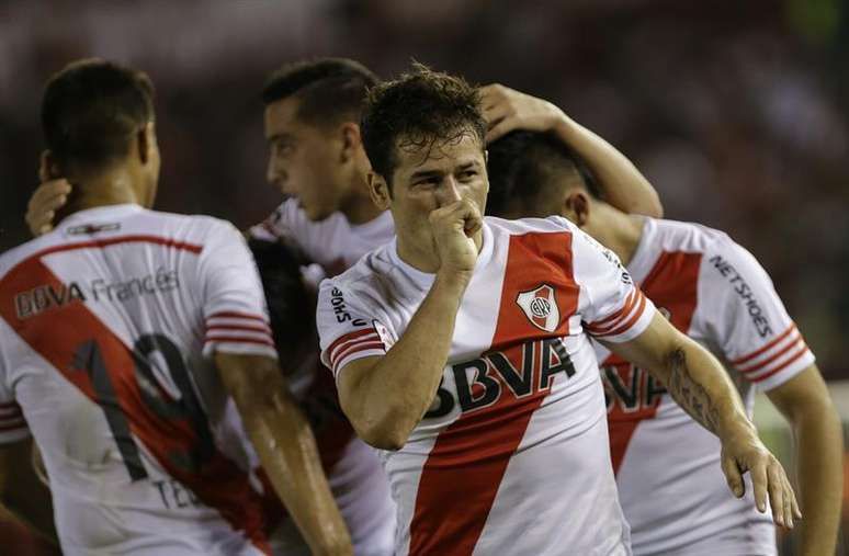 Rodrigo Mora vibra com gol marcado na vitória do River Plate