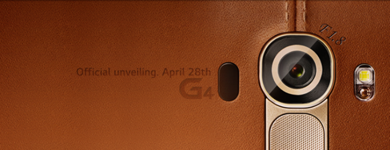 Convite de lançamento do LG G4 mostra a traseira do celular baseada em couro marrom