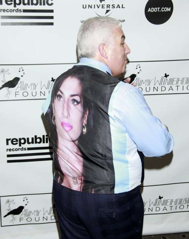Pai da falecida cantora Amy Winehouse, Mitch Winehouse, durante evento em Nova York.  21/03/2013.