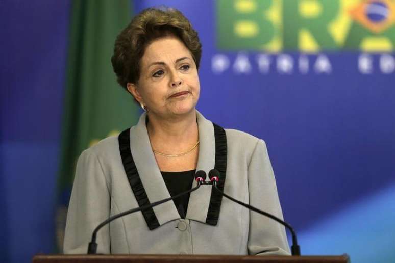 Presidente Dilma Rousseff durante cerimônia no Palácio do Planalto, em Brasília, em março. 16/03/2015