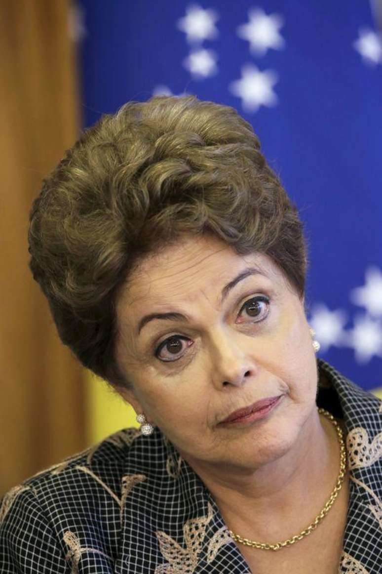 Presidente do Brasil, Dilma Rousseff, durante encontro em Brasília, em 24 de abril