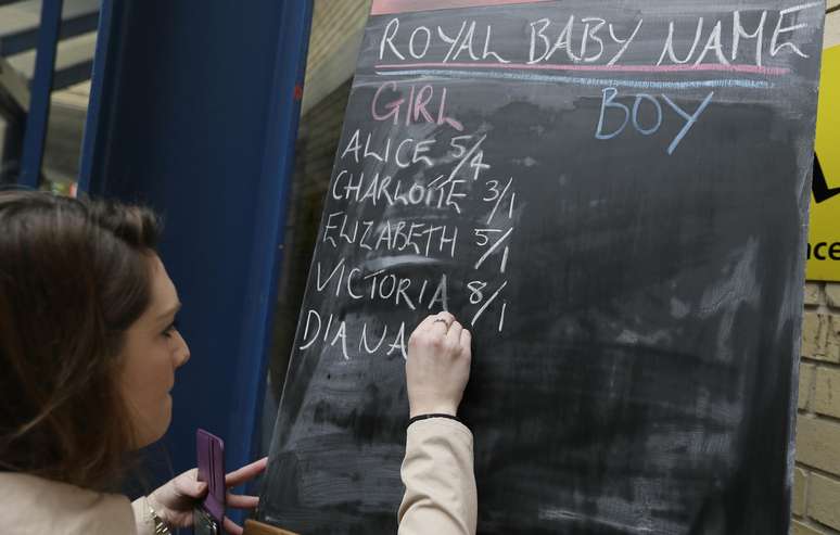 Suposto nome do bebê movimenta apostas na capital britânica