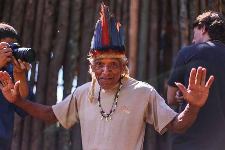 Os índios fizeram um ritual contra o despejo no último dia 2