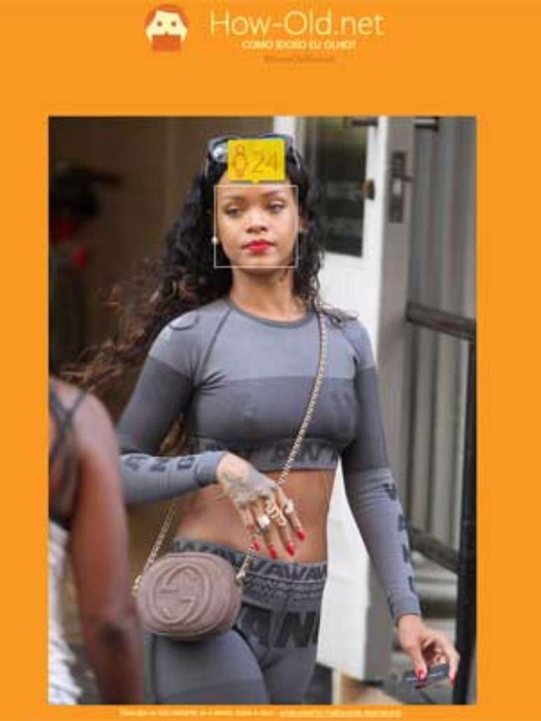 Rihanna tamb&eacute;m foi privilegiada pela brincadeira: ela teria 24 segundo o app, mas na real tem 27