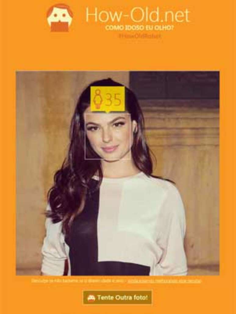 O aplicativo deu 35 anos para Isis Valverde; mas na verdade ela tem apenas 28