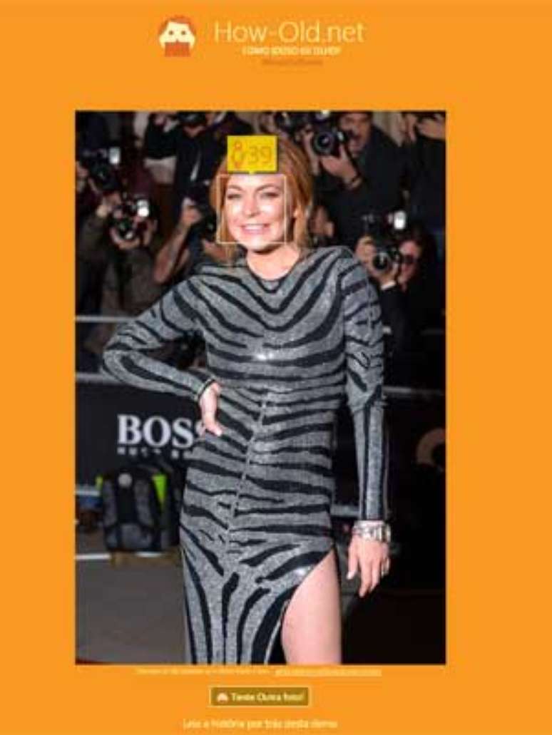 Lindsey Lohan, quem diria, foi judiada pelo aplicativo &ndash; pelas contas ela teria 39 anos, quando na verdade tem s&oacute; 28. Se cuida, Lindsay, 11 anos de envelhecimento n&atilde;o &eacute; brincadeira, n&atilde;o!