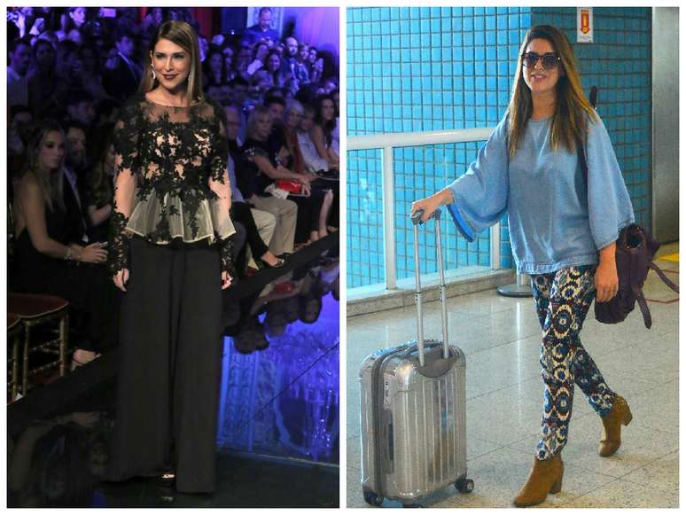 As atrizes também são chamadas para desfiles. Fernanda Paes Leme participou em março de um deles em São Paulo com look mais do que chique, com rendas e babados. Para ir ao evento, apenas legging estampada, bota e blusinha jeans