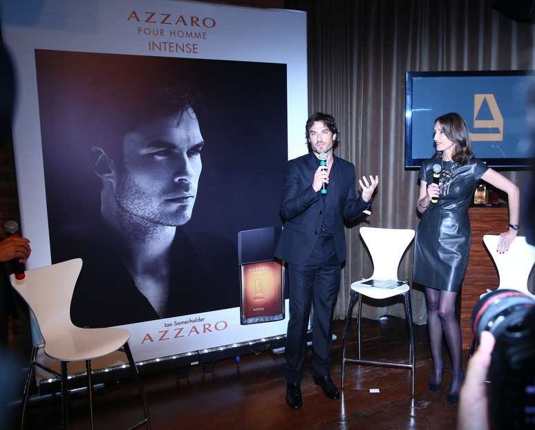 Ian Somerhalder lançou na noite dessa segunda-feira (4) o novo perfume da marca Azzaro