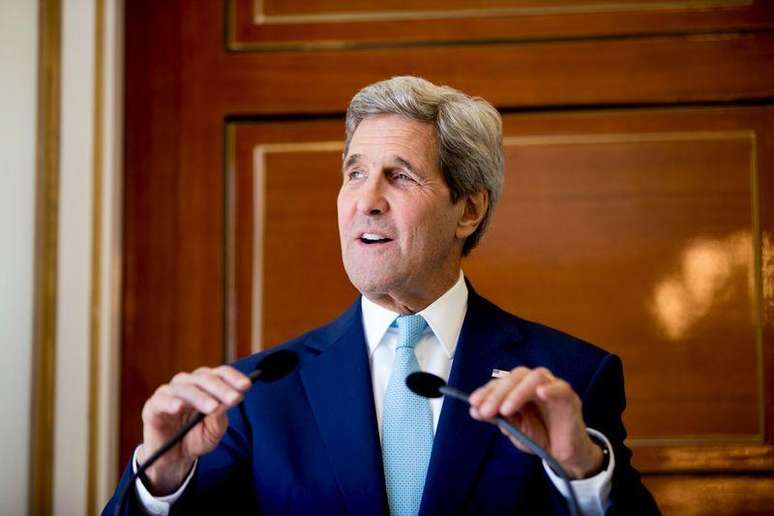 Secretário de Estado norte-americano, John Kerry, durante conferência em Djibuti.  06/05/2015