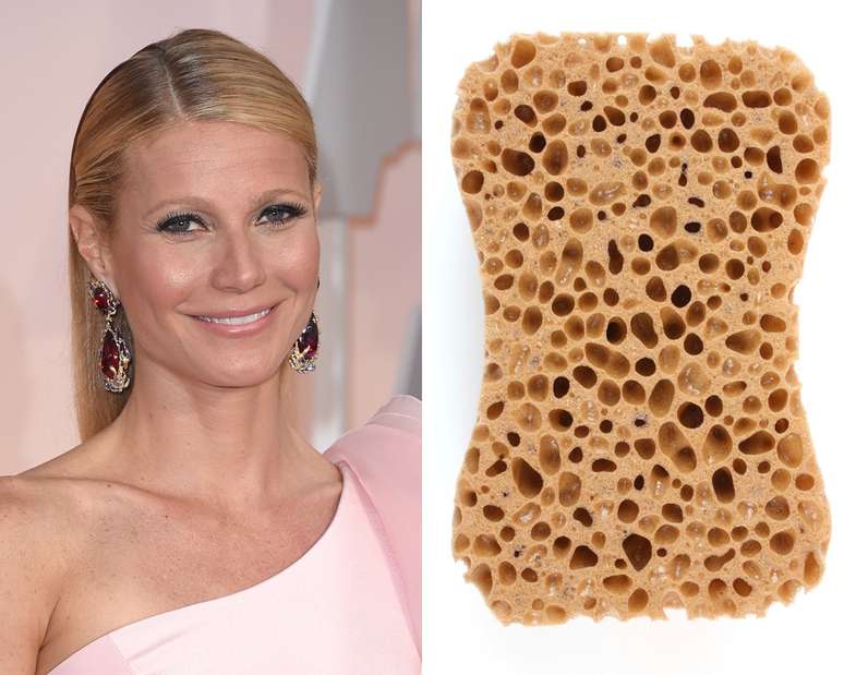 O cabeleireiro de Gwyneth Paltrow envolve seu cabelo úmido em torno de uma esponja de banho antes de secá-lo com um secador de cabelo para domar o frizz. Será que dá certo mesmo?