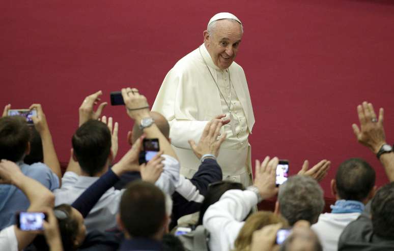 Papa Francisco durante audiência no Vaticano: fã de futebol, mas também de outros esportes 