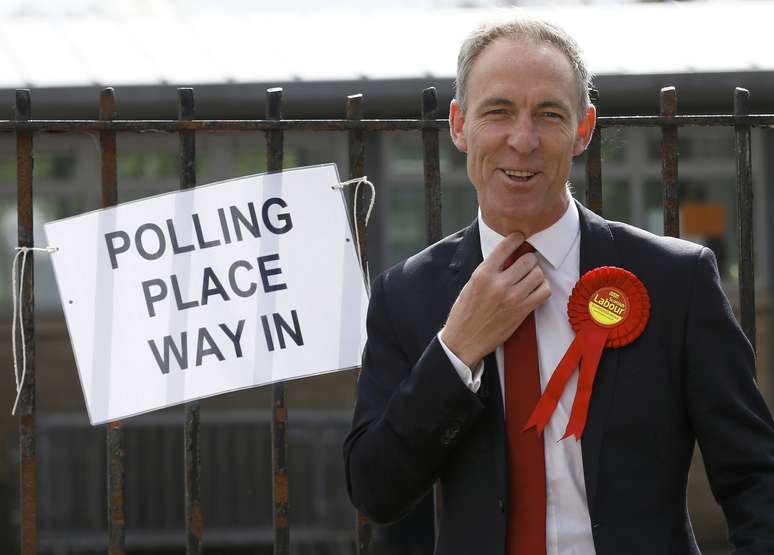 Líder do Partido Trabalhista escocês Jim Murphy chega para votação em Glasgow, Escócia, Grã-Bretanha