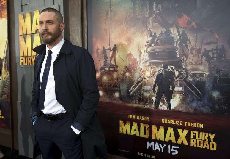 Ator Tom Hardy na estreia do "Mad Max" em Hollywood. 7/5/2015
