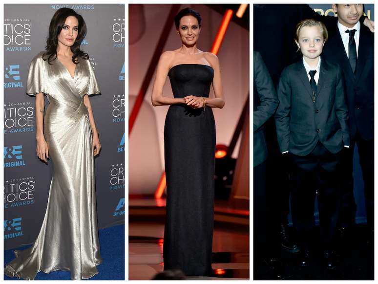 Angelina Jolie, 39, é uma mulher sensual e aposta em um guarda-roupa bem feminino, com muitos vestidos em tons neutros. Sua filha Shiloh, 8, apesar de tão nova, já tem estilo próprio e prefere se vestir com roupas de ar masculino, incluindo terno e gravata