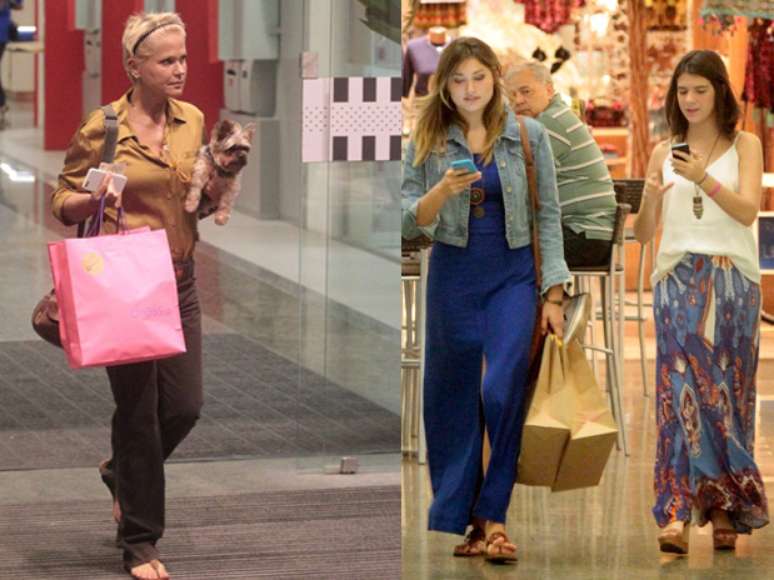 Xuxa e Sasha vão às compras no Rio