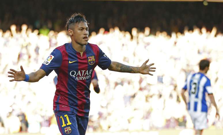 Neymar abriu o placar para o Barcelona no Camp Nou