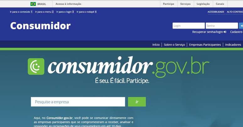 A ferramenta Consumidor.gov.br foi concebida com base em princípios de transparência e controle social e permite a interlocução direta entre consumidores e empresas para solução alternativa de problemas de consumo