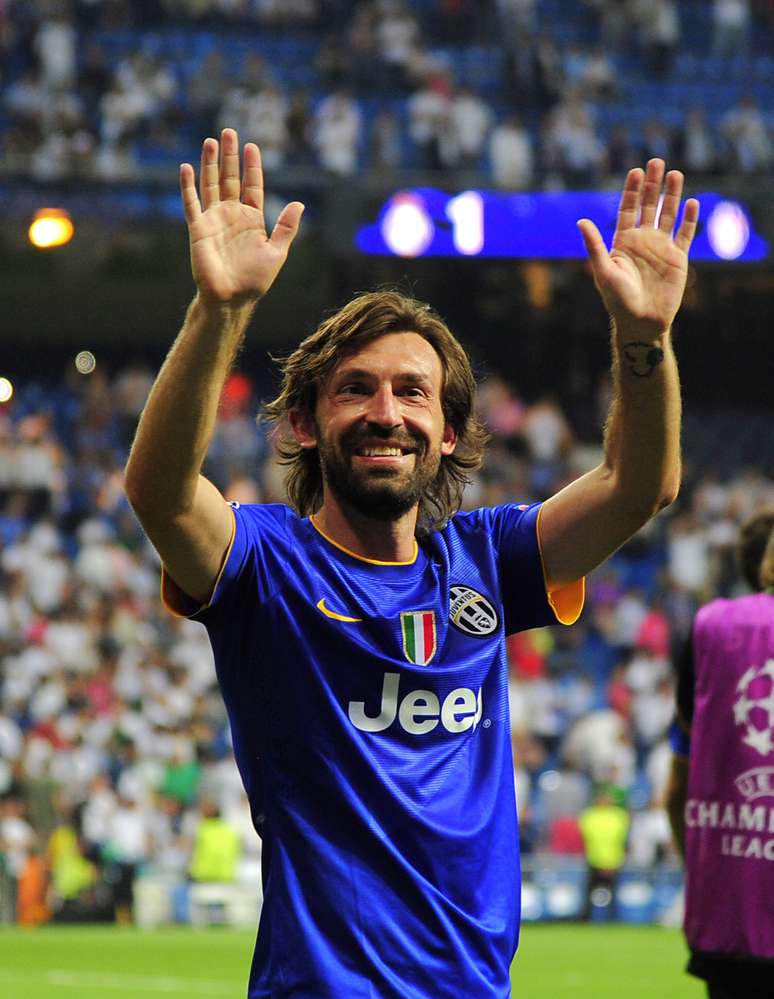 Momento raro: Pirlo sorrindo