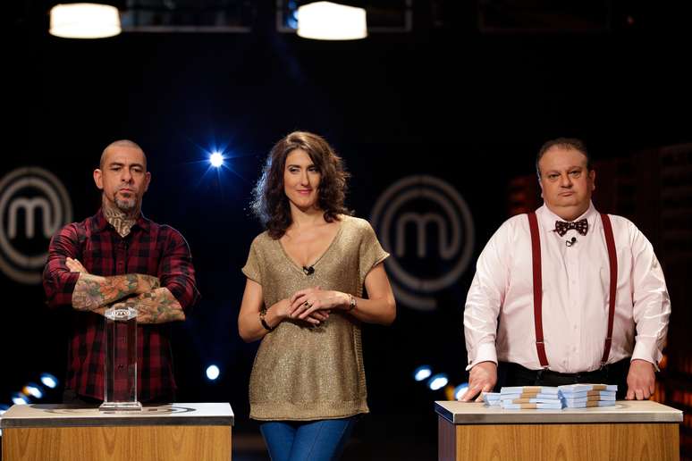 Trio de jurados Henrique Fogaça, Paola Carosella e Erick Jacquin 