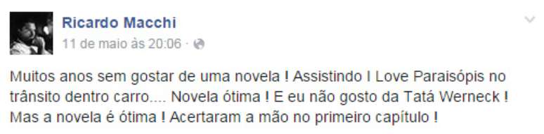 Ricardo Marcchi critica Tatá Werneck