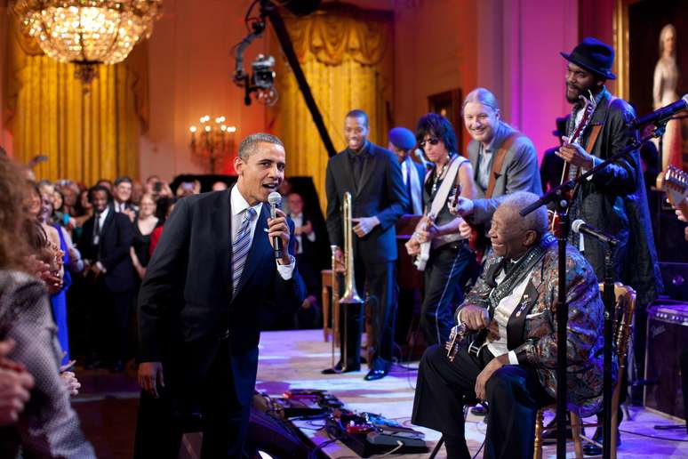 Obama e B.B. King cantaram juntos em show do músico na Casa Branca, em 2012