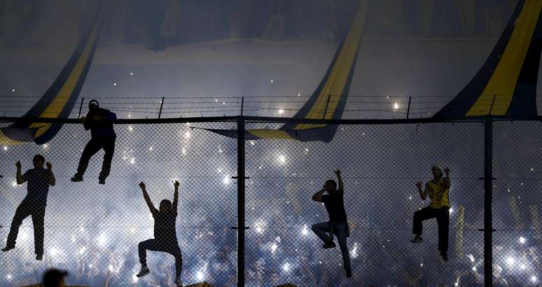 Torcida do Boca no jogo contra o River