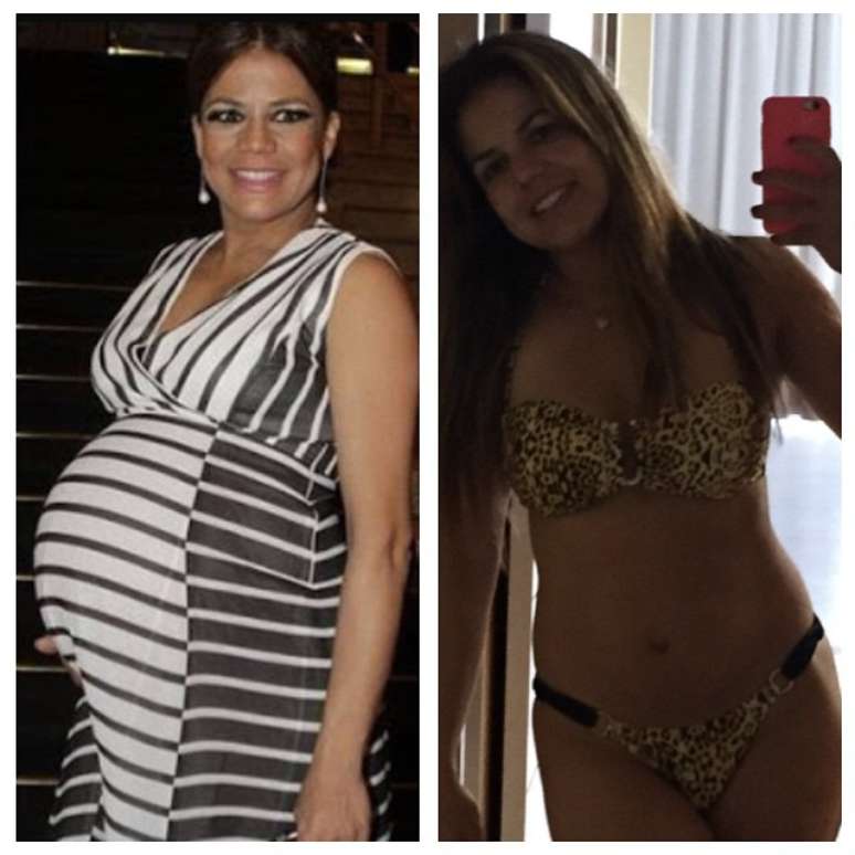 Antes e depois: Nívea Stelmann compartilha foto grávida e com o corpo atual