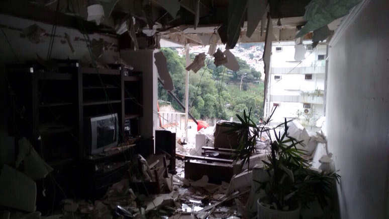 Apartamento 1.001, atingido pela explosão 