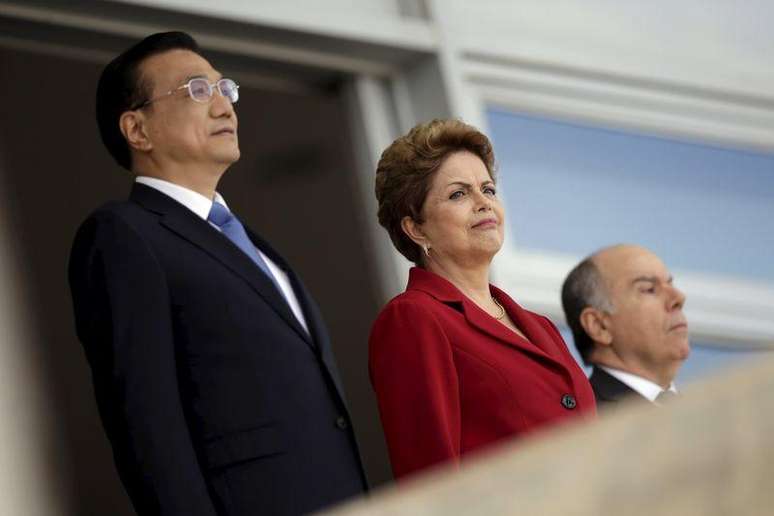 Premiê da China, Li Keqiang, e presidente Dilma Rousseff no Palácio do Planalto