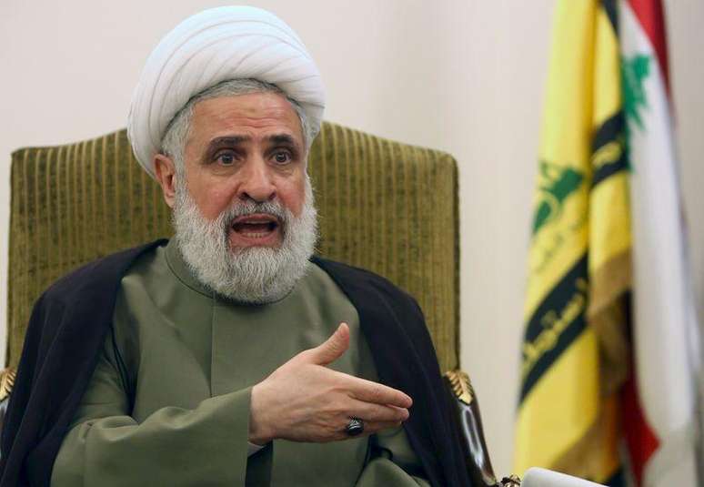 Vice-líder do Hezbollah Qassem concede entrevista à Reuters em Beirute.  21/5/2015.