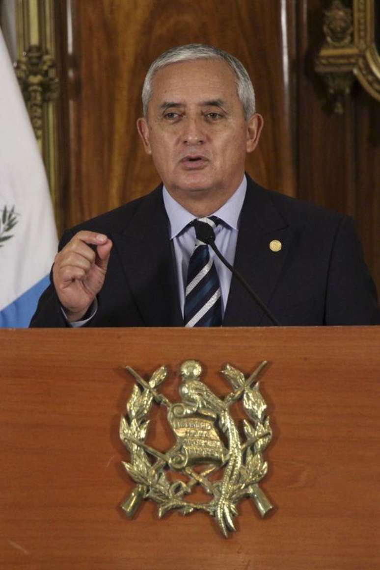 Presidente da Guatemala, Otto Pérez, durante entrevista coletiva no palácio presidencial na Cidade da Guatemala. 08/05/2015