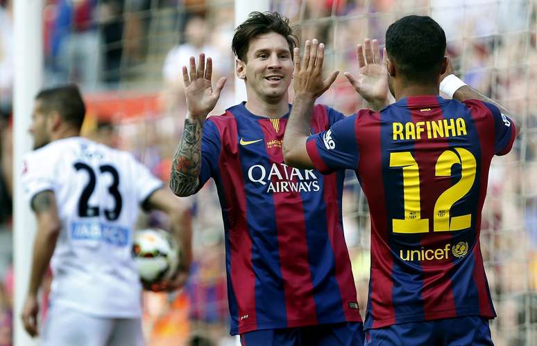 Messi marcou duas vezes, mas não foi suficiente para dar a vitória ao Barça