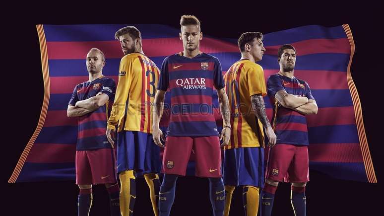 Barcelona colocou principais estrelas, como Neymar, para apresentar uniforme