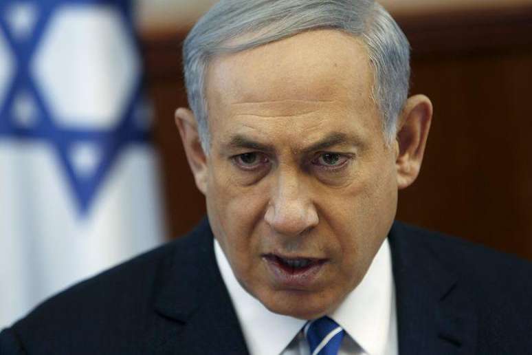 Primeiro-ministro de Israel, Benjamin Netanyahu, em reunião de gabinete em Jerusalém. 26/05/2015
