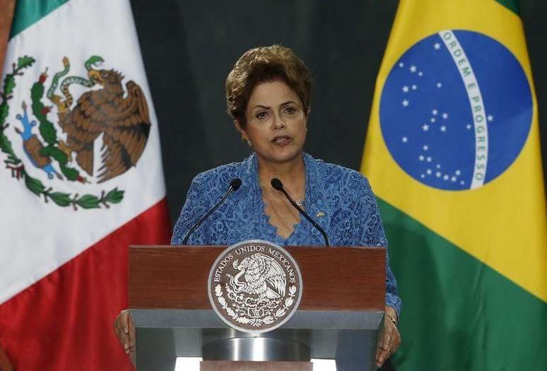 Presidente Dilma Rousseff em discurso na Cidade do México nesta terça-feira. 26/05/2015