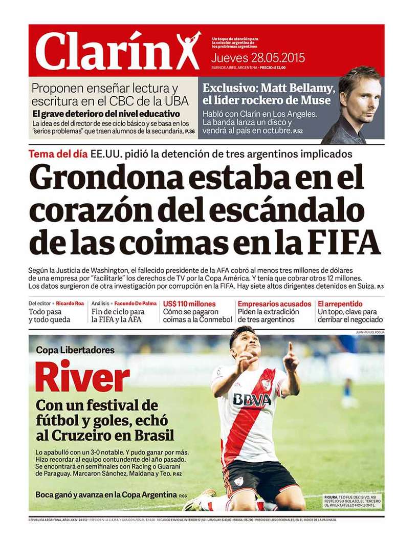 Jornal Clarin, da Argentina 