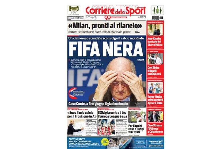 Jornal Corriere dello Sport, da It&aacute;lia