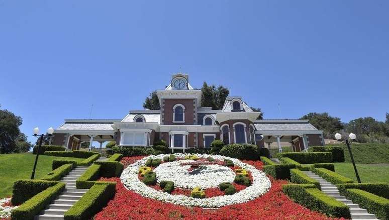 Estação de trem no rancho Neverland, de Michael Jackson, em Los Olivos, nos Estados Unidos