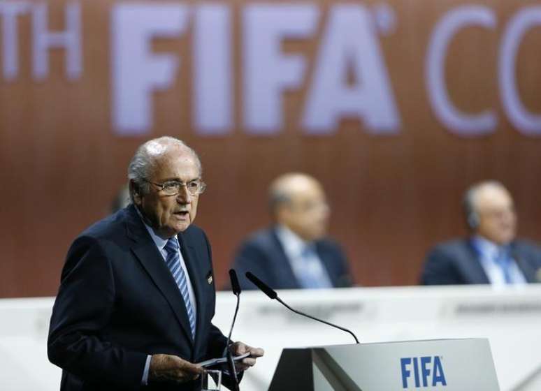 Presidente da Fifa, Joseph Blatter, durante Congresso da Fifa, em Zurique.  29/05/2015