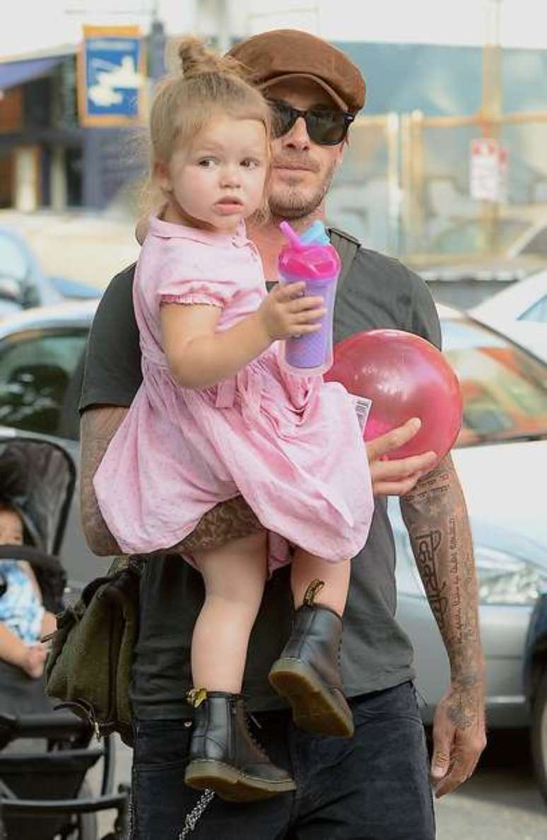 David Beckham foi flagrado recentemente passeando com a filha em Nova York