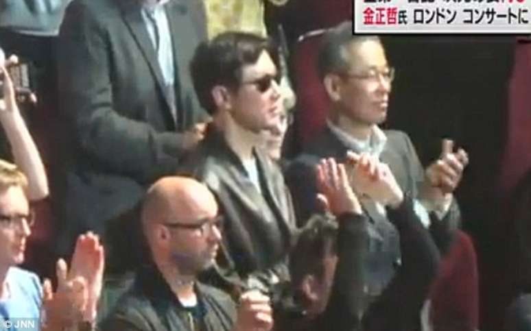 Kim Jong-chul, 33 anos, foi flagrado publicamente de óculos escuros e jaqueta de couro durante um show de Clapton no Royal Albert Hall, em Londres