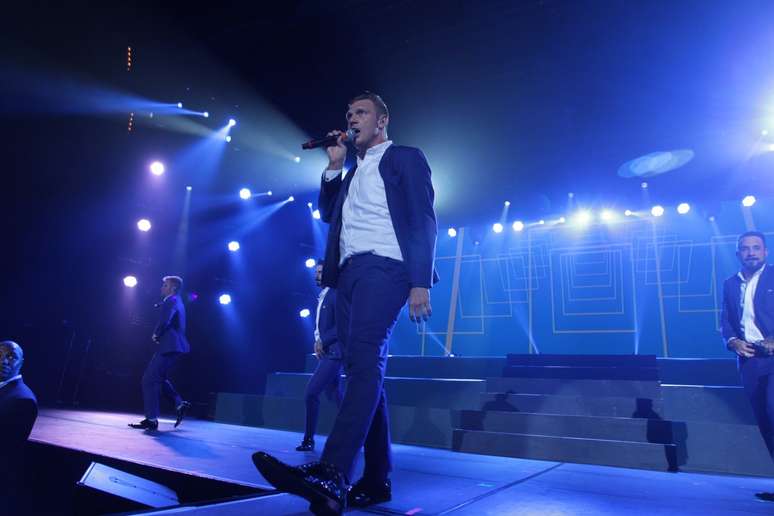 Nick Carter durante apresenta&ccedil;&atilde;o no Rio de Janeiro 