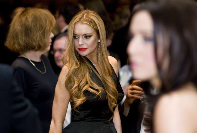 Atriz Lindsay Lohan durante jantar de correspondentes da Casa Branca, em Washington, em 2012