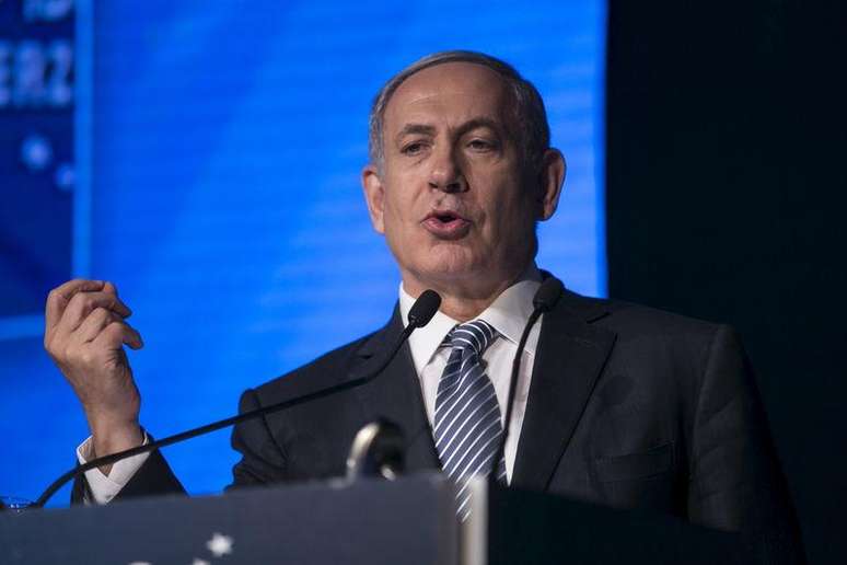Premiê de Israel Benjamin Netanyahu fala em conferência em Herzliya.  9/6/2015.