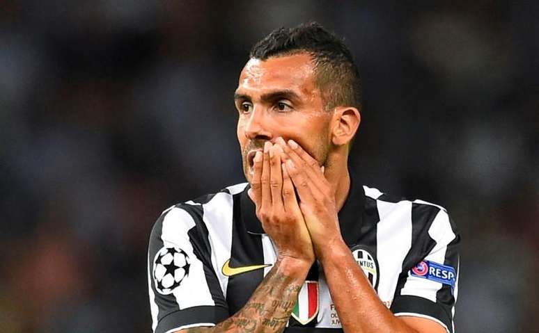 Atacante Carlos Tévez, da Juventus, durante a final da Liga dos Campeões contra o Barcelona, em Berlim. 06/06/2015