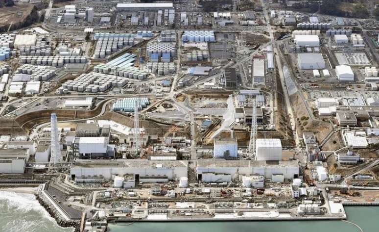 Vista geral da usina Fukushima Daiichi, da Tokyo Electric Power Co, no Japão, em março