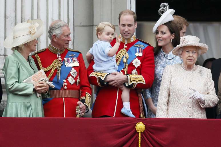 Desfile para comemorar o 89º aniversário de Elizabeth II também foi a primeira vez que Kate apareceu em um ato público após dar à luz em 2 de maio a seu segundo filho, a princesa Charlotte.