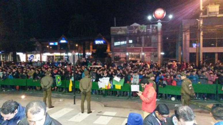 Avenida Alemanha foi praticamente invadida por torcedores